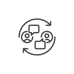 Aufkleber - Customer Engagement line icon