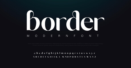 Wall Mural - Futuristic style alphabet. Thin segment line font, minimalist type for modern futuristic logo, elegant monogram, digital device and hud graphic. Minimal style letters, vector typography design.