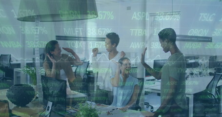 Sticker - Group of businesswomen working together in office