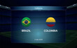 Brazil vs Colombia. America soccer tournament 2024