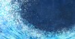 紺の背景と鮮やかな水色の波, 和風のアブストラクトイラストレーション