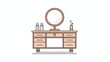 Dressing mirror furniture line icon. linear style sig