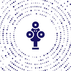 Aufkleber - Blue 3D scanner icon isolated on white background. Abstract circle random dots. Vector