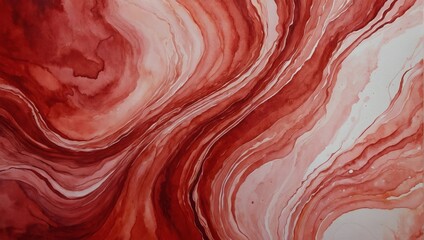  Red crimson abstract watercolor background. Abstract red colors. Watercolor painting with crimson waves pattern gradient.