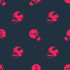 Poster - Set Information and on seamless pattern. Vector