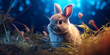 A cute baby rabbit - Un petit lapin