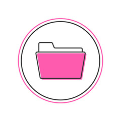 Poster - Filled outline Document folder icon isolated on white background. Accounting binder symbol. Bookkeeping management. Vector
