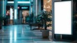 customizable digital signage screen mockup in public place blank display for advertising content