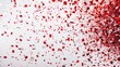 A red and white confetti background Generative AI.
