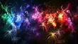 Fireworks of Multiple Colors