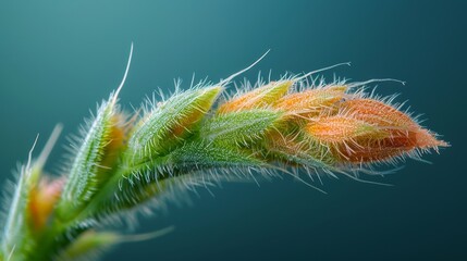 Wall Mural - Flowers and Plants: A photo revealing the delicate hairs on a plant stem
