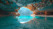 Cave In The Blue Sea