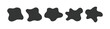 Fluid organic shapes vector design template. Black organic blob shape icon vector set isolated