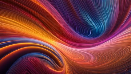 Wall Mural - abstract colorful background with smooth wavy lines, computer generated images