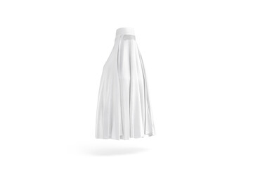 Wall Mural - Blank white muslim female burqa mockup, side view