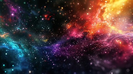Wall Mural - cosmic dust and colorful nebula in vivid universe scene