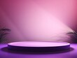 purple abstract background vector, empty room interior with gradient corner in a color for product presentation platform studio showcase mock up
