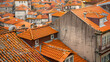 Orange tile rooftops in Porto old town Portugese