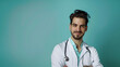 © Etherbrush - Professionnalisme Médical : Portrait Photoréaliste d'un Médecin avec Stéthoscope