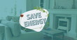 Image of save energy over house interior