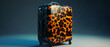 Travel mock with suitcase or luggage leopard print. Bags leopard fur texture for trip. Vacation, travel, adventure tourism leisure concept. Generative ai