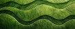 A green grassy field with undulating waves , with gradient of light and dark greens,  used for a wallpaper or cover illustration, symbolizing nature and tranquility. 