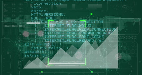 Sticker - Image of statistics and data processing