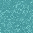 Circles on the water. Summer rain. Seamless pattern on a  blue background. Vector illustration.