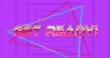 Image of get ready coin text over neon pattern