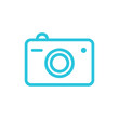 Camera icon. Isolated on white background. From blue icon set.