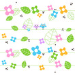 Spring Seamless colorful pattern with owls