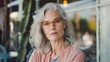 © irissca - Middle-Aged Woman in Casual Modern Glasses
