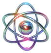 PNG Atom symbol sphere white background illuminated