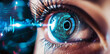 © MiraCle72 - Vision of the future, an eye embellished with holographic elements hinting at surveillance and identity security