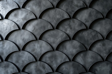 Poster - Sophisticated abstract 3d pattern. fish scale. Background image. Created with Generative AI technology.