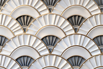 Poster - Sophisticated abstract 3d pattern. Background image. Created with Generative AI technology.