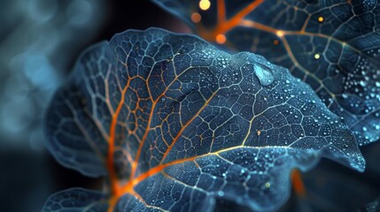 Wall Mural - Flowers and Plants: A photo showcasing the intricate network of veins in a flower petal