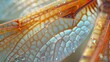 Textures and Patterns: A photo macro close-up of the intricate patterns and textures on a dragonflys wing