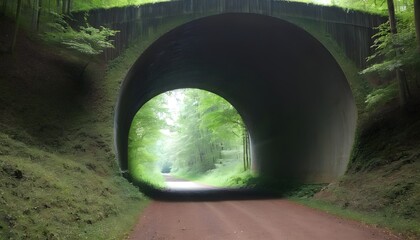 Wall Mural - Tunnel-in-the-forest