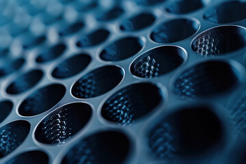 Poster - Abstract background with a 3D surface. Hi-tech futuristic. Materials Science. Background image. Created with Generative AI technology.