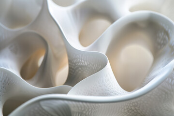Poster - Abstract background with a 3D surface. Hi-tech futuristic. Materials Science. Background image. Created with Generative AI technology.