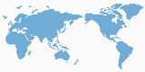 Fototapeta Mapy - Horizon strip line world map on white background.