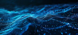 Fototapeta  - Abstrakte Technologie Hintergrund mit leuchtenden Punkten und Linien auf einer blauen Farbe, digitale Netzwerk-Konzept-Banner für Business-Präsentation Design Vektor-Illustration 