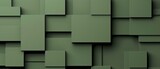 Fototapeta Desenie - Abstract geometric army green 3d texture wall with squares and square cubes background banner illustration, textured wallpaper