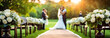 Blurred wedding panorama background.