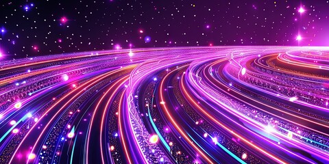 high speed concept, gradient river and sky, speed lines