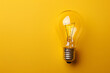  Idea light bulb on yellow background