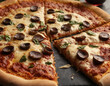 © liamalexcolman - Delicious Pepperoni Pizza on Black Background