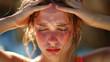 © Piyaporn - Portrait of People in summer feeling bad because of temperature is too high . suffering for heat wave .