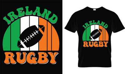 Wall Mural - Rugby t-shirt design vector.